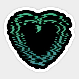 Glitchy Love Sticker